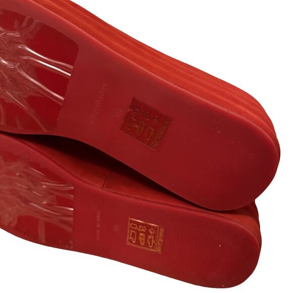 Free People Haven Thong Platform Sandal Flame Red Women's Size 8 NEW - Picture 10 of 13